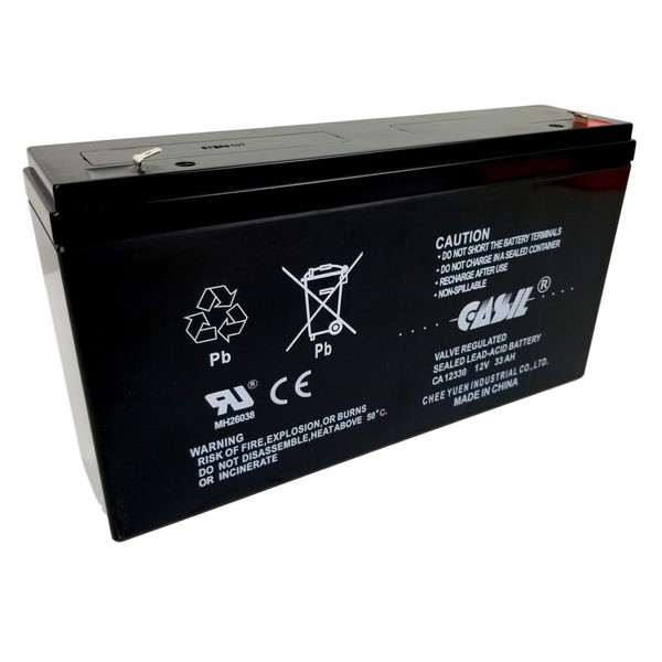 Casil 12V 33Ah F2 Terminal Replacement Battery Compatible with Simplex 2081-9271 Fire Alarm Control Panel
