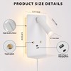 ZEROUNO LED Wall Lamp with USB-C/A Ports & Adjustable Headboard
