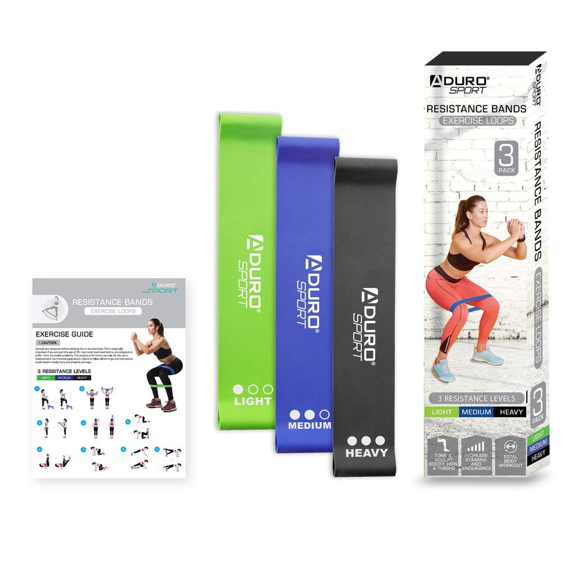 Aduro Sport Resistance Bands Set Exercise Workout Bands Loops Set