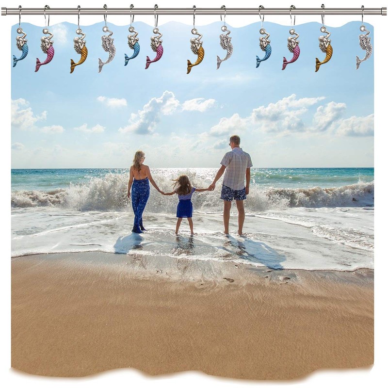 Sea Theme Shower Curtain Hooks - Decorative Shower Curtain Rings