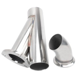 Unbranded 3" Electric Exhaust Valve Y Pipe Kit w/ Remote Switch Single Exit Downpipe Back