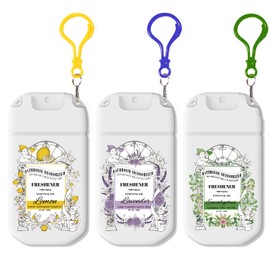 Travel Size Toilet Spray, Air Freshener Spray for Bathroom Deodorizer, Travel Essentials Variety with Removable Hook - Lemon Lavender Eucalyptus Scent
