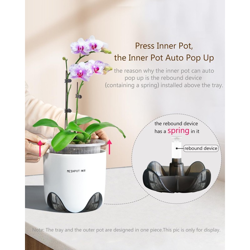 Meshpot 6 inch Orchid Pots with Holes for Repotting with