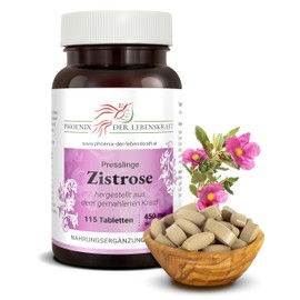 Cistus Incanus Tablets 450 mg Active Ingredient (Cistus Incanus, Cistrose), 115 Tablets, Premium Quality, Made in Austria, Tablets Instead of Capsules, Vegan