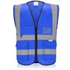 WORCBGIO Reflective Safety Vest with Pockets High Visibility Sliver Strip