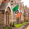 Irish Flag - Ireland Flag with Crest Harp - Tri-Colour