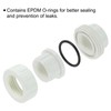 uxcell 2Pcs 1/2" UPVC Union Coupling Pipe Fitting (Socket x