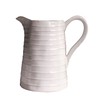 Creative Co-Op DA3081 White Ceramic Pitcher,84 Ounce