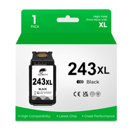 COLORETTO Ink Cartridge 243XL Black for Canon Pixma TS3420 TS3400 TS3320 TR4522 TR4520 MG2922 MG2525 MG2520 MX490 MX492 Printer Remanufactured 243 XL PG-243 Noir High Yield 1 Pack