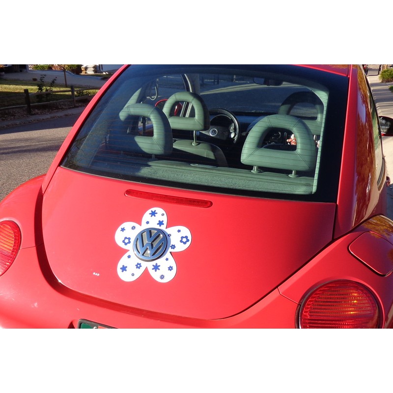 Bling My Bug Magnetic VW Beetle Decal Blue Daisy