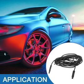 A ABSOPRO Verlängerungskabel für Rückfahrkamera 4 Pin 13ft 4m Dash-Kamera-Kabel Auto-Rückfahrkamera Schwarz