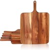 Hoolerry 6 Pcs Wood Cutting Board Bulk with Handle 18