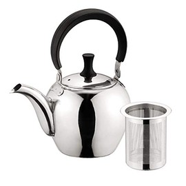 Pearl Metal Teapot, Stainless Steel, 20.3 fl oz (600 ml), Just Size