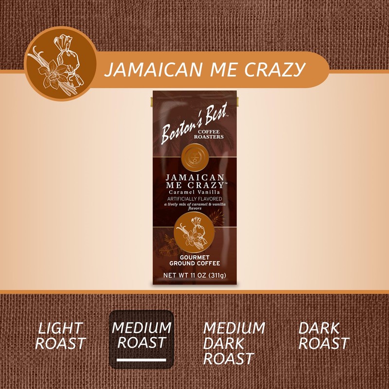 Boston’s Best Coffee - Jamaican Me Crazy Flavored Coffee, Delicious