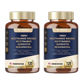Totaria NMNH (Dihydronicotinamide Mononucleotide), NMNH Supplement w/Niacinamide (Vitamin B3), Quercetin, Trans-Resveratrol, Support NAD+, Anti-Aging, Skin Cell Health & Energy, 240 Count