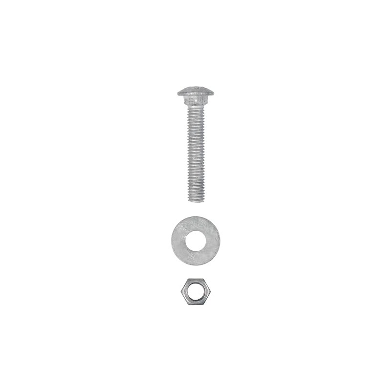 1/2" x 3" (25 Pack) Galvanized Carriage Bolt Kit, Hot
