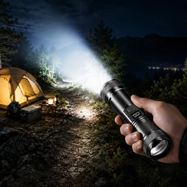 Rechargeable LED Flashlight for Emergency Use – Zoomable Multi-Mode Torch for Camping, Hiking & Home Safety