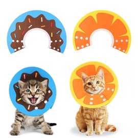 Cat Collar, Pack of 2, Adjustable Lightweight Protective Collar, Soft Protective Collar, Cone Collars, Recovery Collar, Pet Elizabethan for Cats, Small Dogs