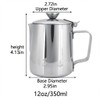 MEKOTRIN Milk Frother Cup 350ml (12oz), Stainless Steel Creamer Pitcher