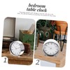 Mobestech Silent Alarm Clock Metal Digital Clock for Bedside Table