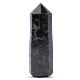 Indigo Gabbro Healing Crystal Tower Obelisk – Crystals and Healing Stones for Meditation, Reiki, Chakra Balancing, and Crystal Grids – Crystal Points for Home or Office – Spiritual Decor & Gift