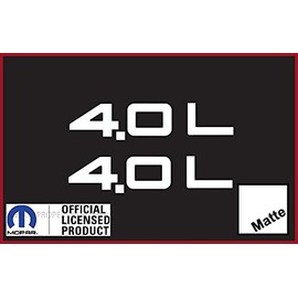 Decal Mods Fender 4.0 Side Logo Graphic fits Jeep Wrangler TJ (1997-2006) (Set of 2) SJ3Y9 White Matte