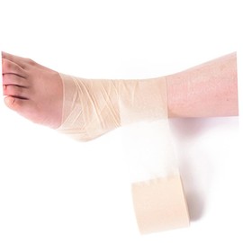 Healvian 4rolls Breathable Sponge Sports Tape for Athletic Recovery Shock for Ankles Wrists and Knees for Football Basketball and Running Skin Tone