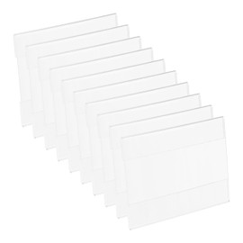 PATIKIL 3x4 Wall Mount Acrylic Sign Holder, 10Pcs Advertisement Display Frame with Tape Adhesive for Office Home Store Restaurant, Clear