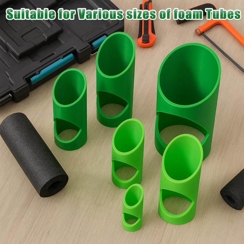 6PCS Foam Pipe Cutter Tool, Pipe Insulation Cutting Guide, Tube