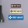 Standard First Aid Kit Sign (Brushed Silver) - Medium
