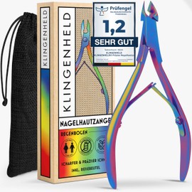 KLINGENHELD® Precise Cuticle Nippers – Very Smooth & Extra Sharp – Includes Cotton Travel Bag 100% Plastic-Free & Sustainable – Cuticle Scissors, Cuticle Cutter