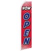 Now Open Red & White Swooper Advertising Flag - Perfect