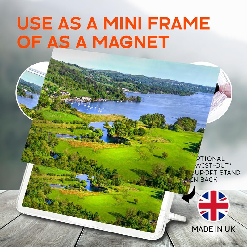 Classic Rectangle Magnet with Stand - Lake Windermere English Lake