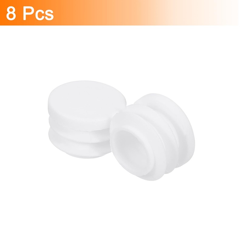 uxcell 8Pcs Round Plastic Hole Plug, 0.75" Dia Rubber End