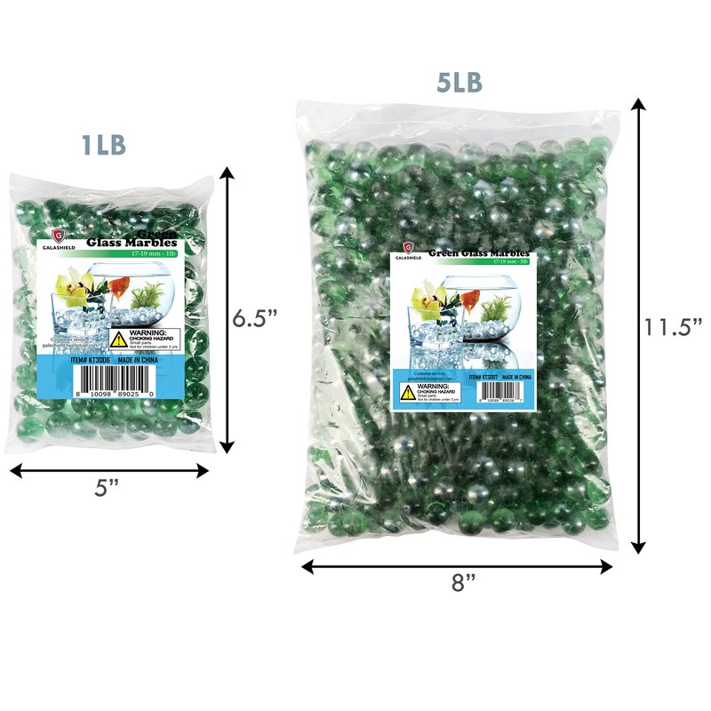 Galashield Green Marbles for Vases | Glass Beads Bulk Fillers,