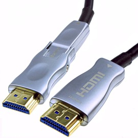 kenable Detachable Plug HDMI 2.0 Active Optical Cable AOC for Wall Installation 4K 15m