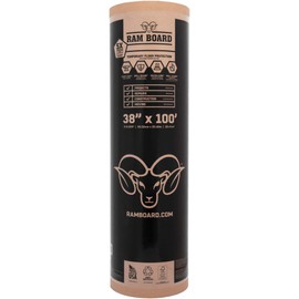Ram Board 38 inch x 100 feet Heavy Duty Painting, Remodeling, Construction, Temporary Floor Protection (317 Sq. Ft.) - 46 RB 38-100