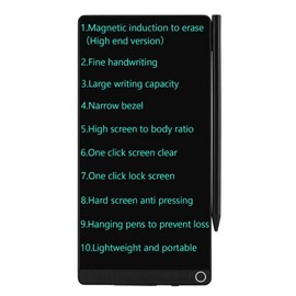 Mini LCD Writing Tablet Updated, 6.5in Erasable Reusable Electronic Drawing Pads, Electronic scratchpad, Hanging pens (Black)