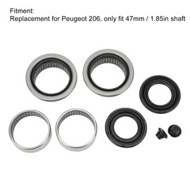 Aramox 8pcs Rear Bridge Repair Kit 5131A6 Alloy Steel Replacement Rear Axle Needle Bearing Repair Kit for 206 47mm Axle