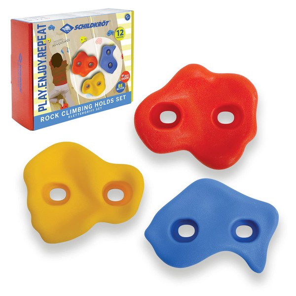 Schildkröt® Children's Climbing Grips, 12 Handles for Bouldering in 3