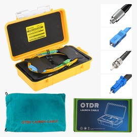 KOMSHINE FTTH Launch Fiber Cable SC/UPC-LC/APC Connectors OTDR Launch Cable Box G652D Singlemode 9/125 500 Meters Fiber Optic Dead Zone Eliminator