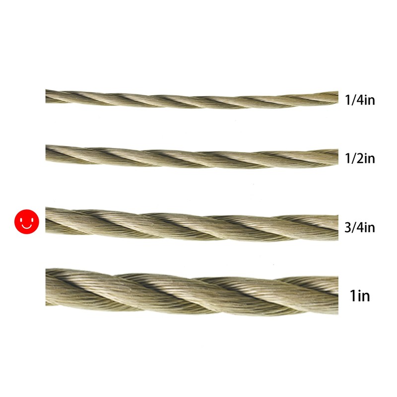HOSTIC Twisted 3 Strand Polypropylene Synthetic Rope Multipurpose Artificial Manila