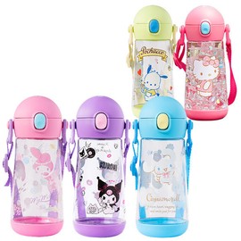 Sanrio The Bottle One-Touch Shoulder Strap Tritan Water Bottle, My Melody (583401) / 산리오 더보틀 원터치 어깨끈 트라이탄 물통, 마이멜로디 (583401)