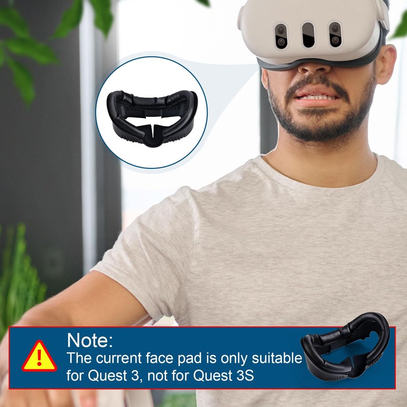 Facial Interface for Meta/Oculus Quest 3, Sweat-Proof Breathable Cooling Face