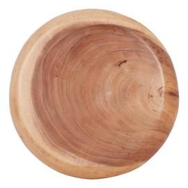 Rutledge & King Naples Wood End Table - Small Round Side Table - Suar Wood Side Table - Round Nightstand/Small Accent Table - Round End Tables Living Room - Wooden Side Table