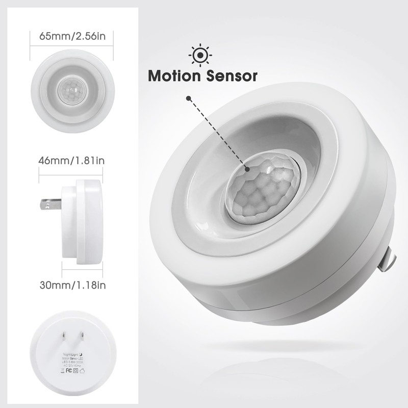 Briignite Motion Sensor Night Light Red, [2 Pack] Night Lights