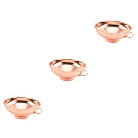 Ciieeo 3 pcs Rose Gold Stainless Steel Wide Funnel for Oil Transfer Kitchen Gadget for Easy Filling Compact and Practical Tool for Spices and Liquids for Home Use