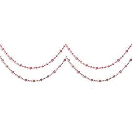 Red, White and Green Plastic Candy Garland, Set of 2 Assorted Designs, Hanging Holiday Decoration, Christmas Tree Decor, 6 Feet Long