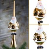 BRUBAKER Christmas Tree Topper Thick Santa - Shiny Christmas Tree