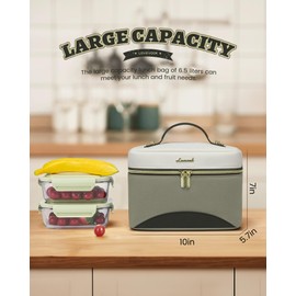 LOVEVOOK Lunch Bag Insulated for Women Men, Adults Cooler Lunchbag for Work Travel Picnic School, Reusable Thermal Lunchbox Container Tote Bags, Womens Pack Organizer